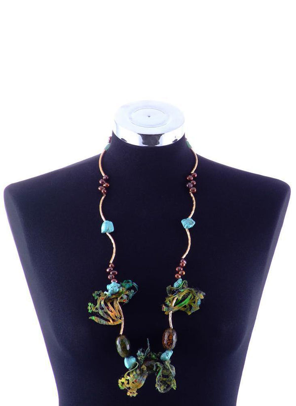 Colier margele si dantela  Liza Panait Liza Panait Online Boutique